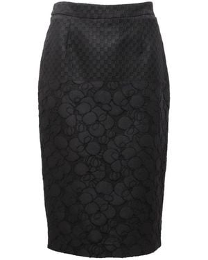Max Mara Bestickter Rock - Schwarz