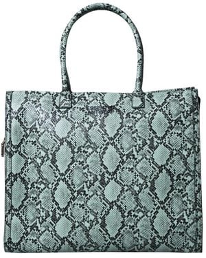 Essentiel Antwerp Tassen ,Groen ,Faux Snake Shopper Tas - Blauw