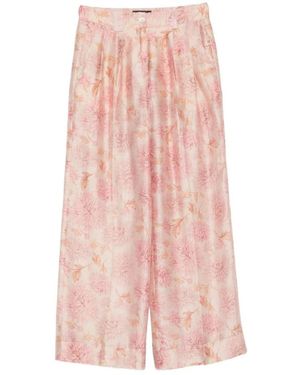Seventy Broeken ,Roze ,Nylon Wijde Broeken