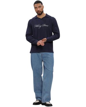 Filling Pieces Polo'S Exclusives Strick-Fußballtrikot - Blau