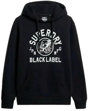 Superdry Hoodies & Sweatvesten ,Zwart Label Hoodie