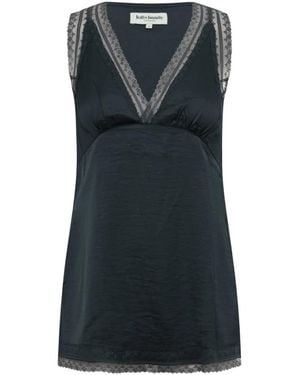 Lolly's Laundry Tops ,Zwart ,Katoen Bin Vest - Grijs