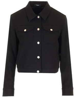 Theory Compact Jersey Jas - Zwart
