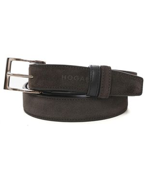 Hogan Accessoires ,Bruin ,Leer Lederen Riem - Zwart