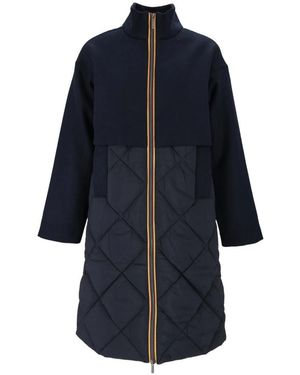 K-Way Jassen ,Blauw ,Nylon Mindy Wool Nylon Warm 3/4