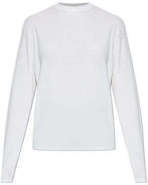 Jacquemus Truien & Vesten ,Wit ,Wol Wollen Trui Met Ronde Hals