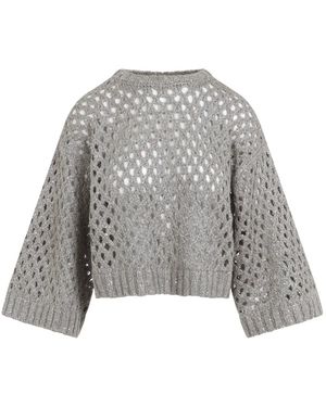 Brunello Cucinelli Rete Sweater - Grijs