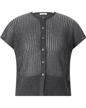 Roberto Collina Short-Sleeve Cardigan - Grijs