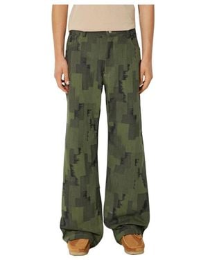 Marcelo Burlon Wide Jeans - Verde
