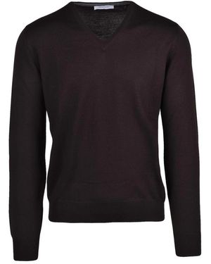Gran Sasso Pullover Mit V-Ausschnitt - Schwarz