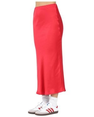 4giveness Rode Midi Rok Eenvoudig Ontwerp - Rood