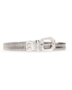 Versace Accessoires ,Grijs ,Messing Strip - Wit