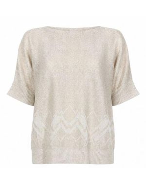 D.exterior Round-Neck Knitwear - White