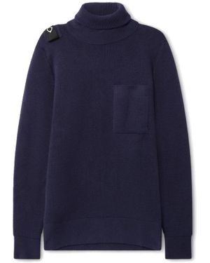 Ma Strum Navy milano strick rollkragenpullover - Blau