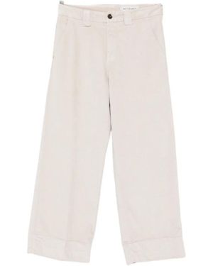 White Sand Wide Trousers - Blanco