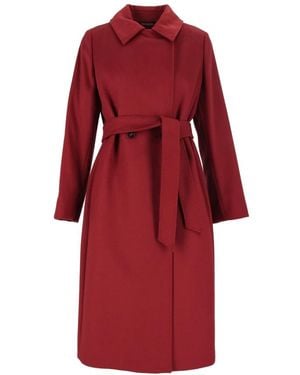 Max Mara Jassen ,Rood ,Wol Bcollag Mantel