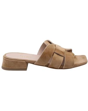 E mia Heeled Mules - Marrone
