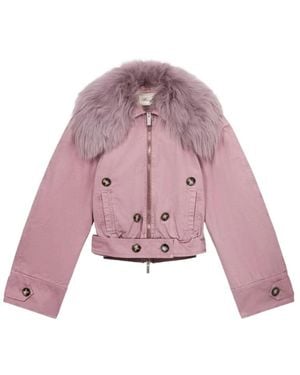 Blumarine Faux Fur & Shearling Jackets - Purple