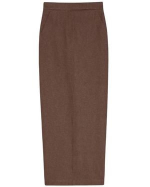 Max Mara Bruine Katoenen Rok