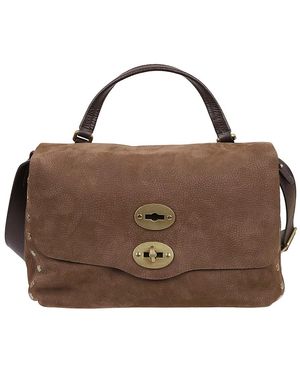 Zanellato Tassen ,Bruin ,Suède Suède Leren Tas