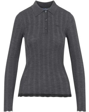 Prada Tops ,Grijs ,Wol Wool Polo