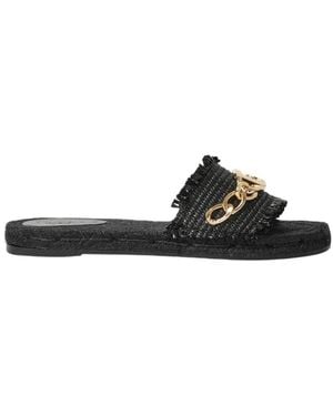 Gaelle Paris Schwarze Rafia Kette Logo Frauen