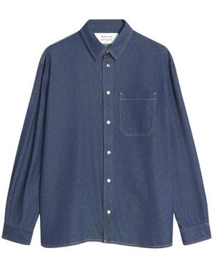 Maison Kitsuné Denim Shirts - Blue