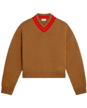 Celine Pullover Mit V-Ausschnitt - Braun