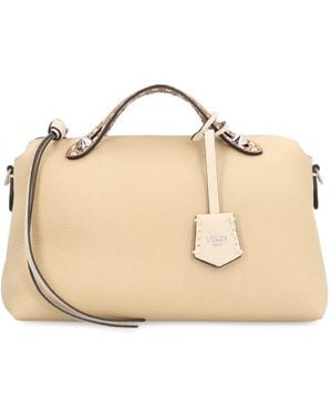 Fendi Selleria Leder Tasche Mit Charme Schlüsselanhänger - Natur