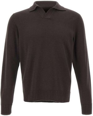 FILIPPO DE LAURENTIIS V-Neck Knitwear - Gris