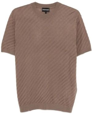 Emporio Armani Round-Neck Knitwear - Brown