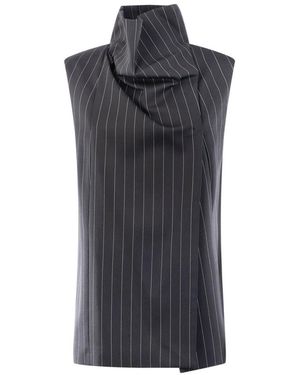 Sportmax Top Van Geborduurde Wolmix - Grijs