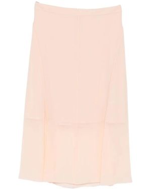 Mugler Rokken ,Roze ,Midi-Rok Met Transparante Panelen