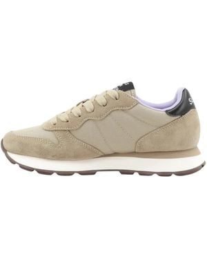 Sun 68 Schoenen ,Leer Ally Solid Sneaker - Wit
