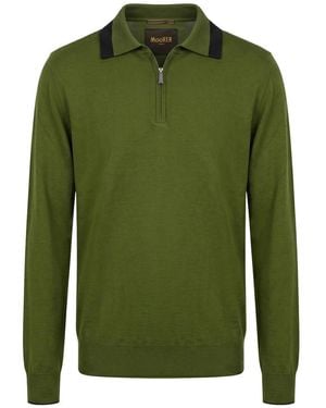 Moorer V-Neck Knitwear - Verde
