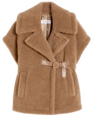 Max Mara Alpaca Zijde Kasjmier Cape - Bruin