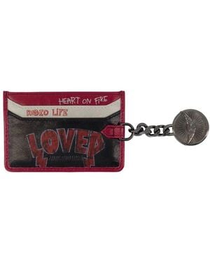 Zadig & Voltaire Sunny Pass Punk Card Holder - Red
