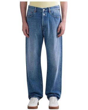 Replay Wide Jeans - Blauw