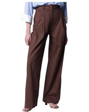 Thelatest Wide Trousers - Marrón
