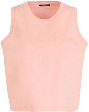 Balmain Sleeveless Tops - Rosa