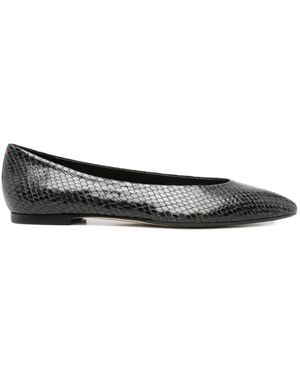 Aeyde Ellie Mini Snake Print - Schwarz