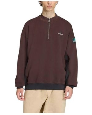 adidas Equipment Blocked Half-Zip Hoodie - Paars