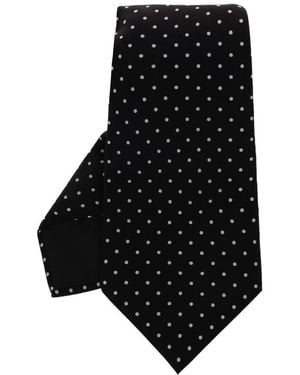 Dolce & Gabbana Seiden-Krawatte Mit Tupfenmuster - Schwarz