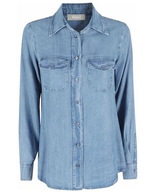 Kiltie Overhemden ,Blauw ,Denim Sun Shirt