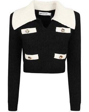 Self-Portrait Jersey Negro Para Mujer Aw 24, Mujer, Talla