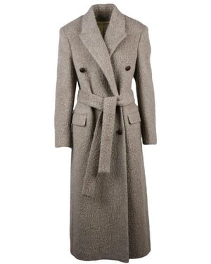 Golden Goose Belted Coats - Gris