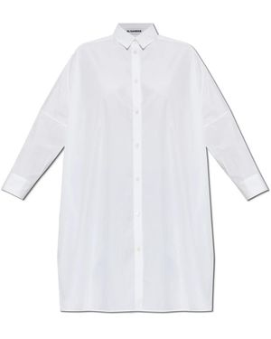 Jil Sander Oversized Shirt Met Zakken - Wit