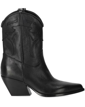 Elena Iachi Cowboy & Biker Boots - Black