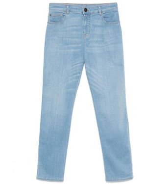 Emporio Armani Klare Blaue Jeans Mit Logoaufdruck