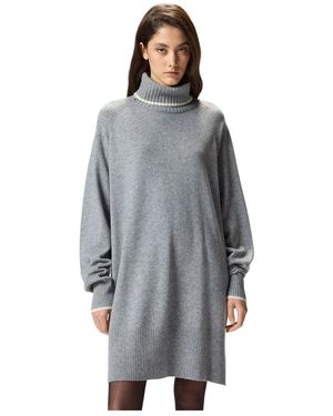 Pinko Kleedjes ,Grijs ,Wol Fogo Jurk